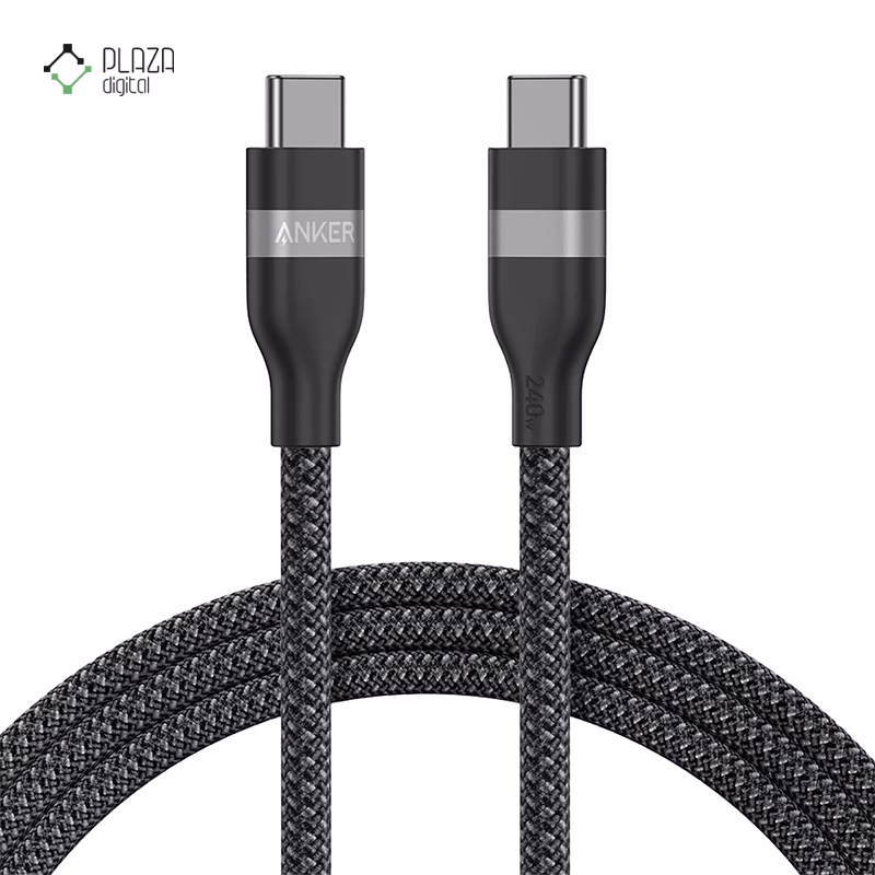 کابل تبدیل USB-C به USB-C انکر مدل A82E2 طول 90 سانتی متر پلازادیجیتال