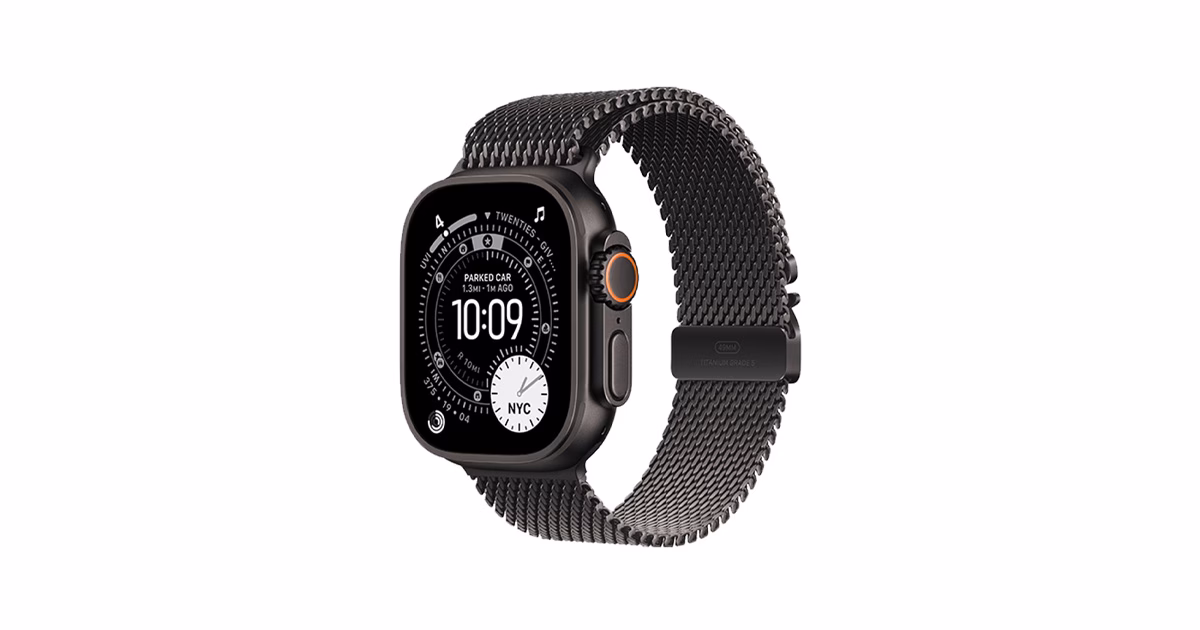 Apple-Watch-Ultra-3-Titanium-Milanese-Loop-49mm-Black-PlazaDigital