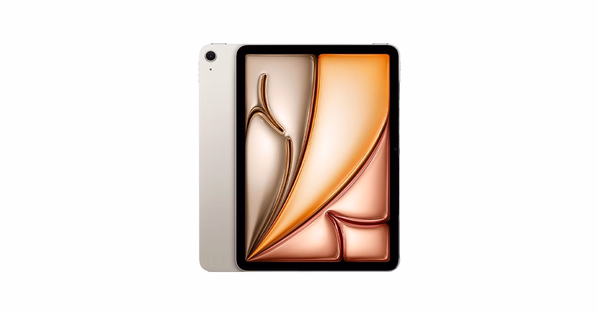 بهترین تبلت های بلک فرایدی در پلازا دیجیتال 19 Apple-iPad-Air7-2025-Wi-Fi-M3-256GB-8GB-RAM-Tablet-Starlight-Plaz