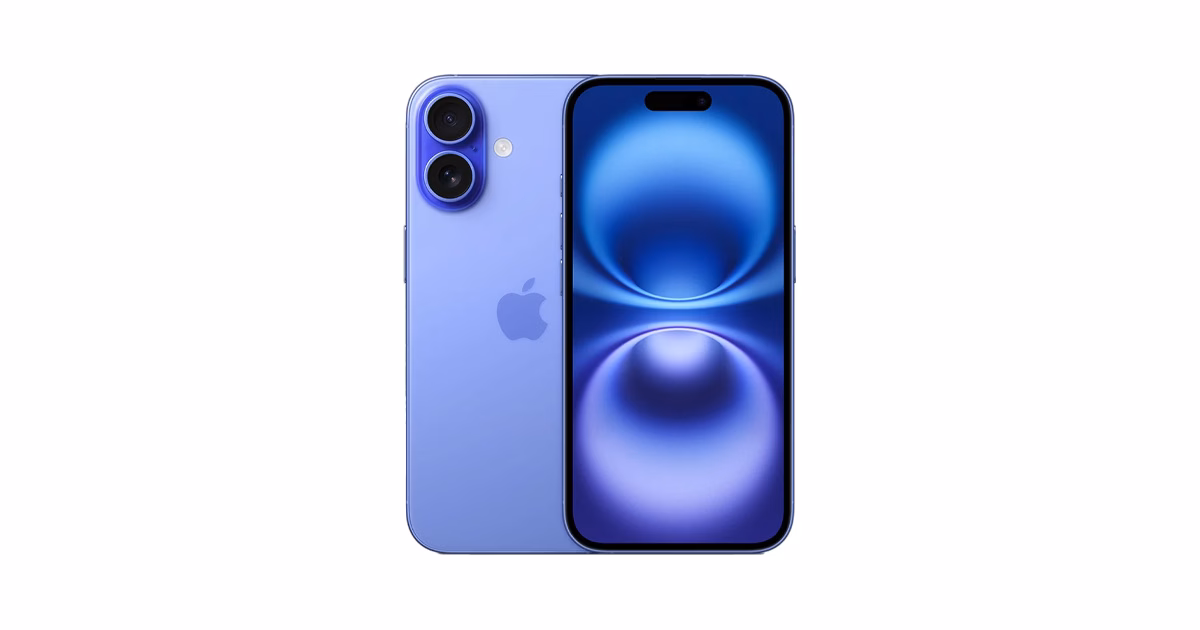 بهترین پیشنهاد های بلک فرایدی گوشی موبایل پلازا دیجیتال 19 Apple-iPhone-16-128GB-8GB-RAM-Mobile-Phone-Not-Active-Ultramarine-Plazadigital