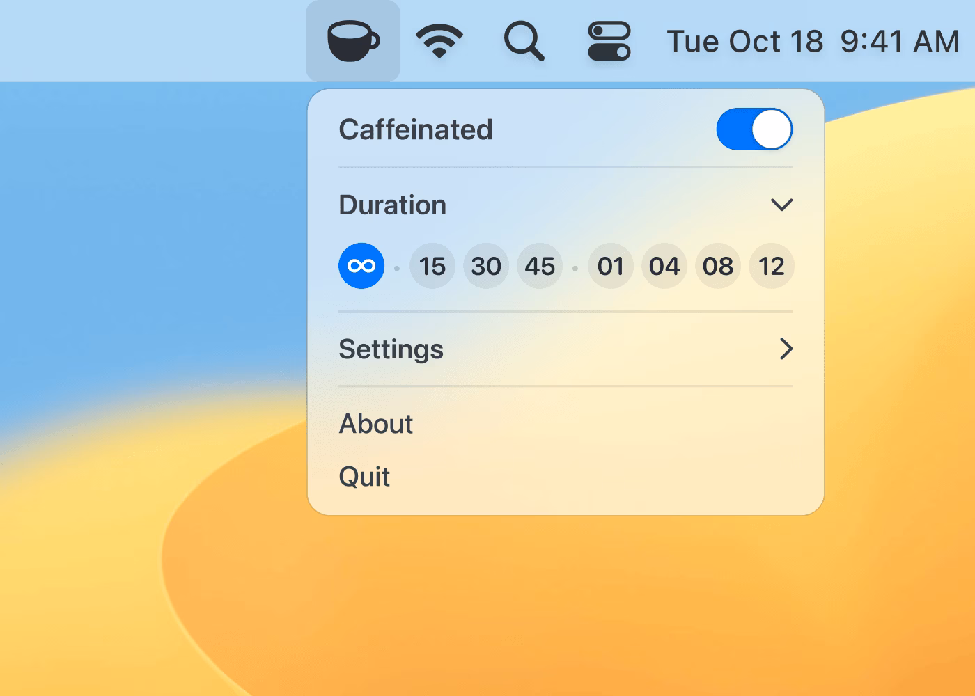 چند برنامه کاربردی مک بوک که هر کاربر باید داشته باشد 29 برنامه Caffeine APP