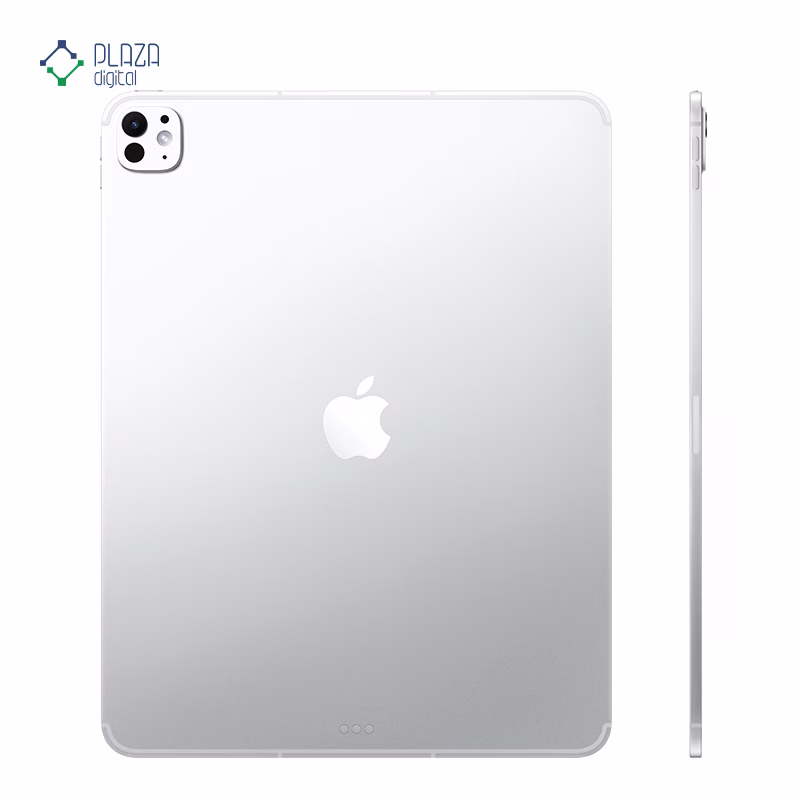 نمای پشت تبلت اپل مدل iPad Pro 13 WiFi M5 2025 ظرفیت 512 گیگابایت رم 12 گیگابایت نقره ای پلازا دیجیتال