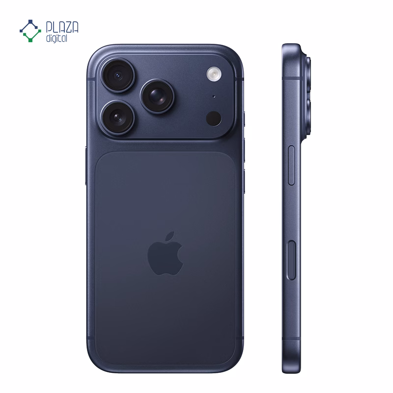 گوشی موبایل اپل مدل iPhone 17 Pro ZAA تک سیم کارت + eSim ظرفیت 1 ترابایت رم 12 گیگابایت - اکتیو/ رجیستر نشده رنگ سرمه ای پلازا دیجیتال