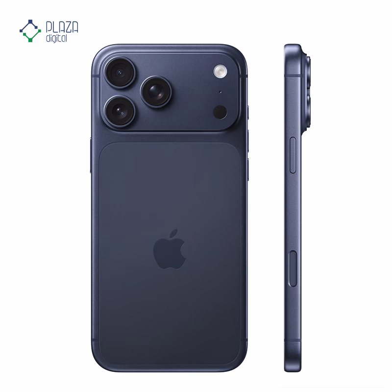 گوشی موبایل اپل مدل iPhone 17 Pro Max ZAA تک سیم کارت + eSim ظرفیت 512 گیگابایت رم 12 گیگابایت – اکتیو/ رجیستر نشده رنگ سرمه ای پلازا دیجیتال