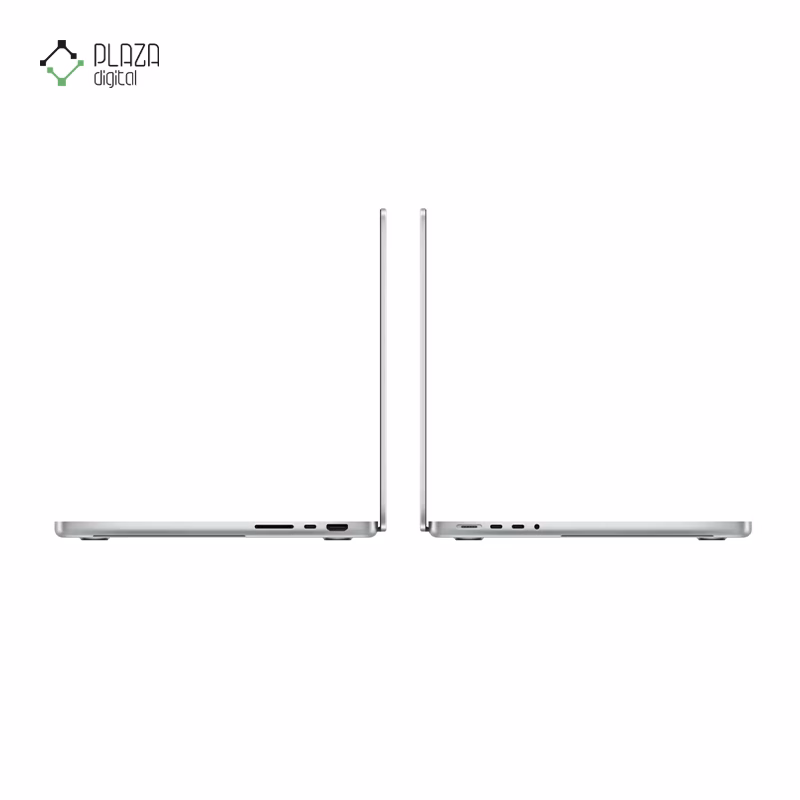 درگاه های لپ تاپ اپل 14 اینچی مدل مک بوک پرو MDE44 2025 M5 16GB 512GB رنگ نقره ای پلازا دیجیتال
