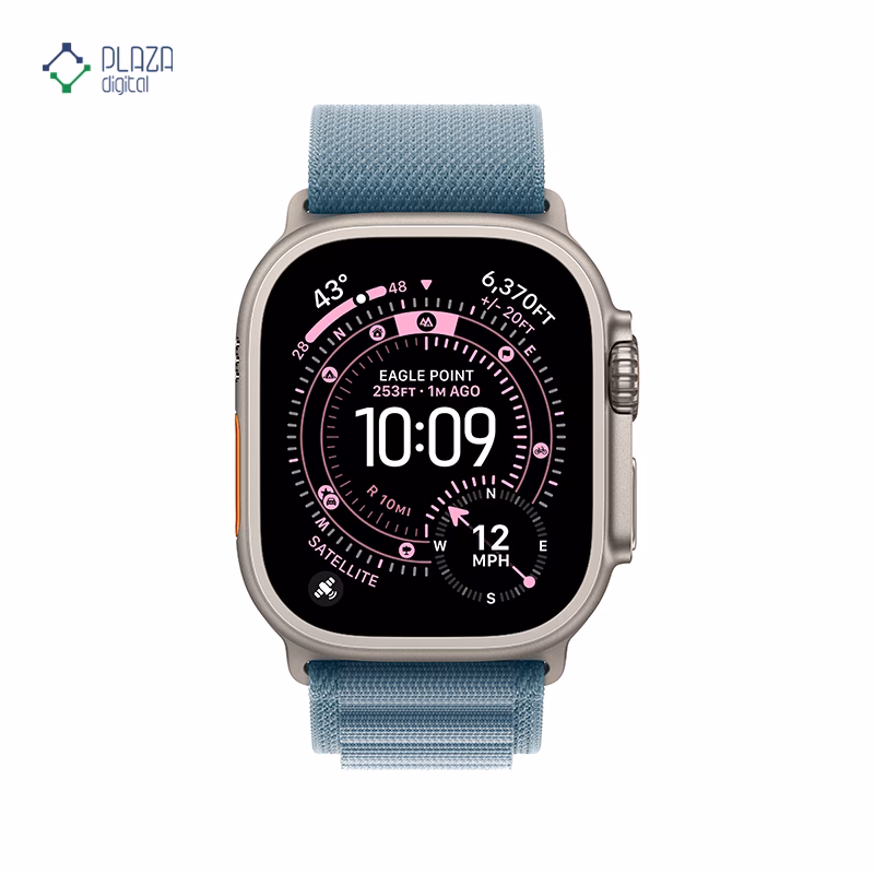 ساعت هوشمند اپل مدل Ultra 3 Alpine Loop 49mm بدنه تیتانیوم بند آبی پلازا دیجیتال