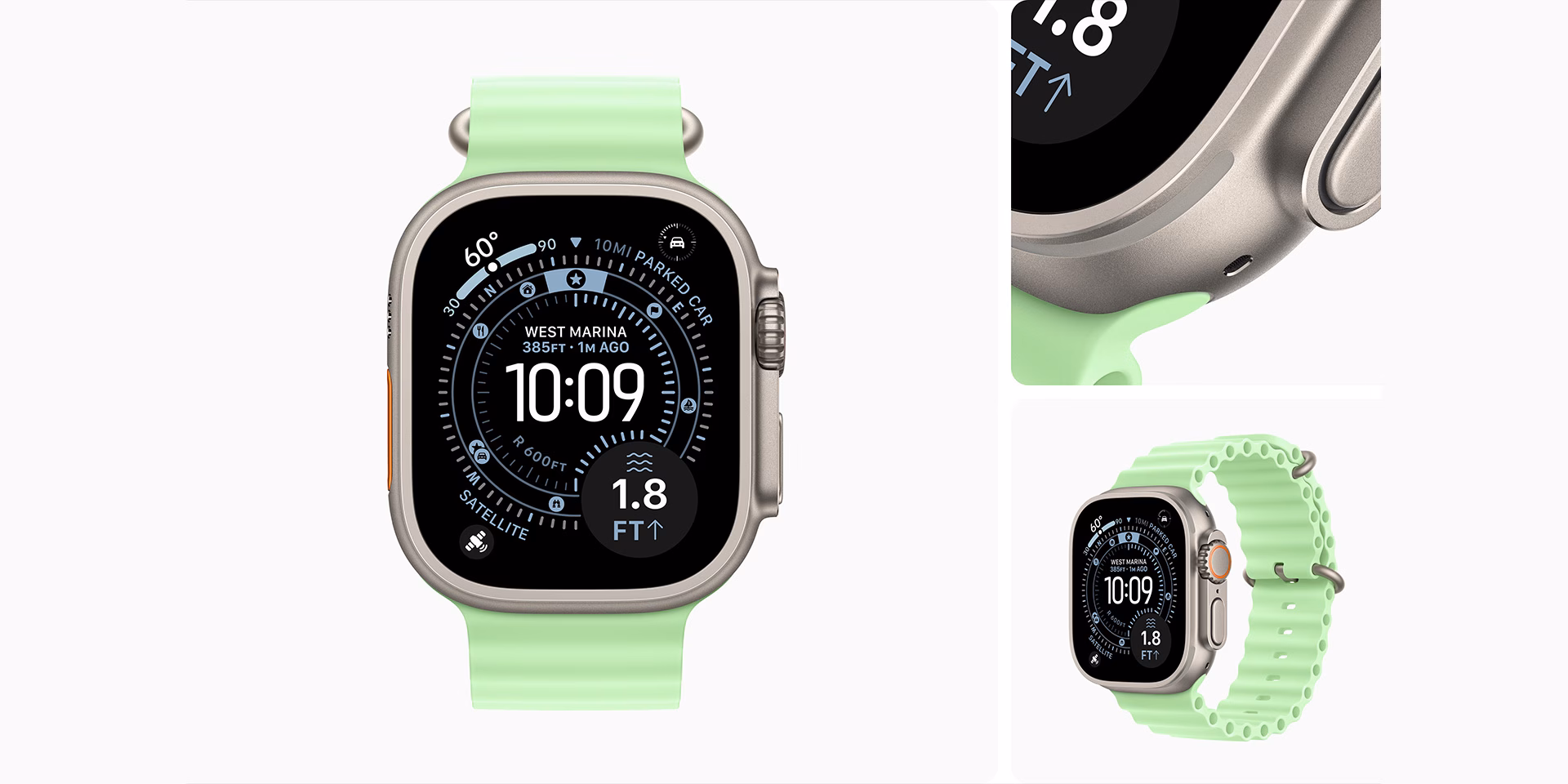 اپل واچ اولترا ۳ با بند سیلیکونی