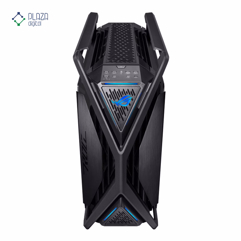 نمای جلو بالا کیس کامپیوتر گیمینگ ایسوس مدل ROG Hyperion GR701 BTF Edition پلازا دیجیتال