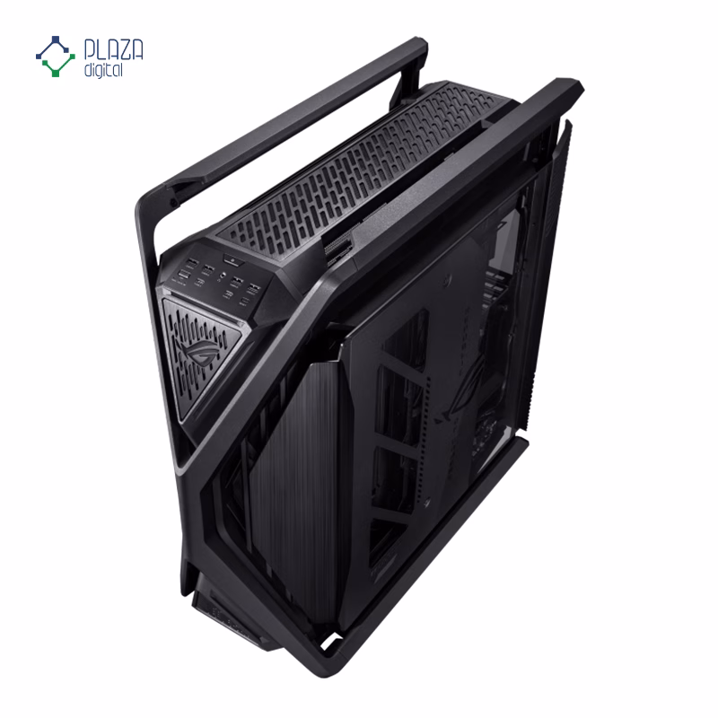 نمای جلو بالا راست کیس کامپیوتر گیمینگ ایسوس مدل ROG Hyperion GR701 BTF Edition پلازا دیجیتال