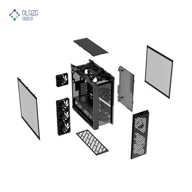 کیس کامپیوتر گیمینگ ایسوس مدل ROG Strix Helios II GX601S مشکی پلازا دیجیتال