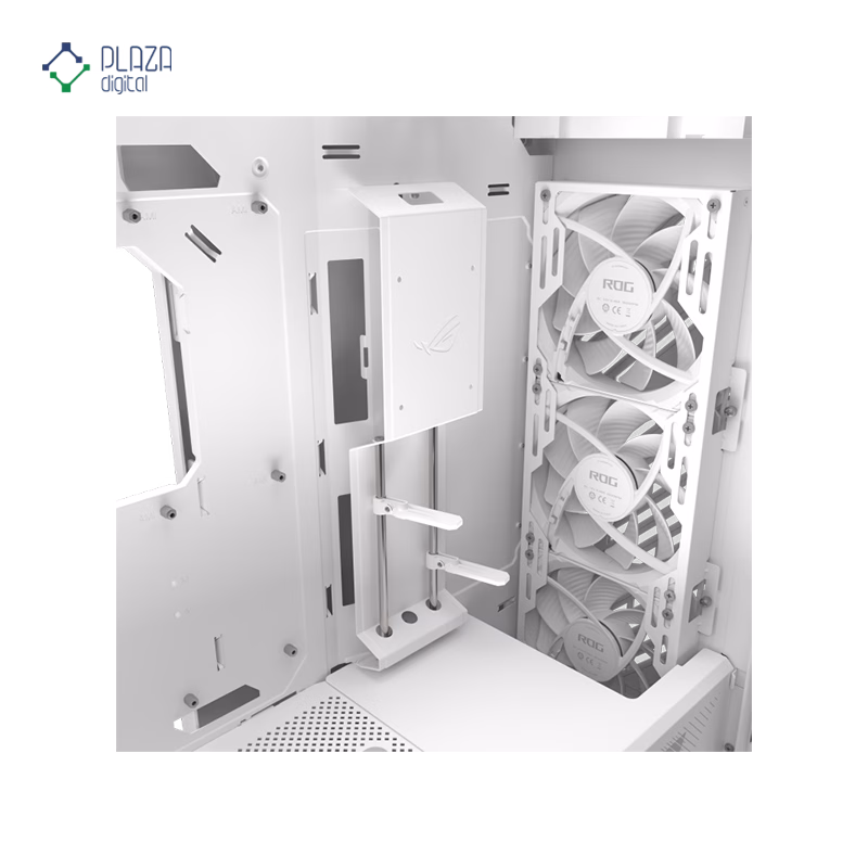 داخل کیس کامپیوتر گیمینگ ایسوس مدل ROG Strix Helios II GX601S سفید پلازا دیجیتال