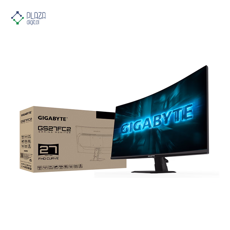 جعبه مانیتور گیمینگ گیگابایت 27 اینچ مدل GS27FC2 پلازا دیجیتال