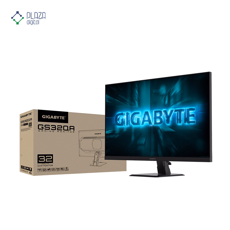 جعبه مانیتور گیمینگ گیگابایت 31.5 اینچ مدل GS32QA پلازا دیجیتال