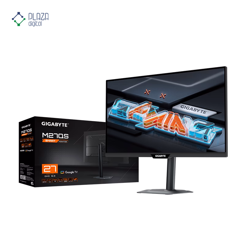 جعبه مانیتور گیمینگ گیگابایت 27 اینچ مدل M27QS پلازا دیجیتال