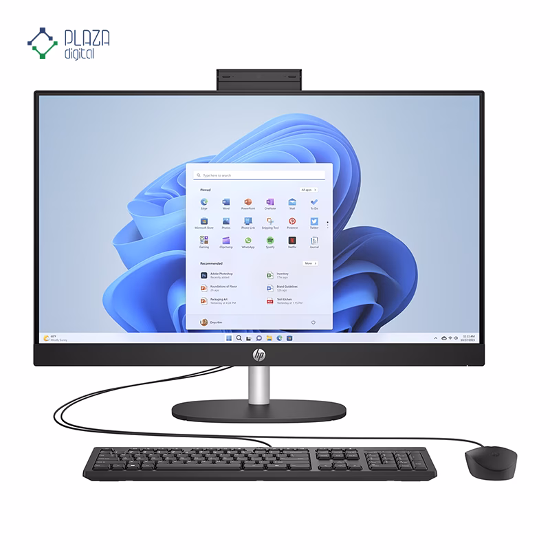 نمای جلو کامپیوتر All in One اچ پی 27 اینچی مدل CR0170nh i7 1355U 16GB 512GB پلازا دیجیتال