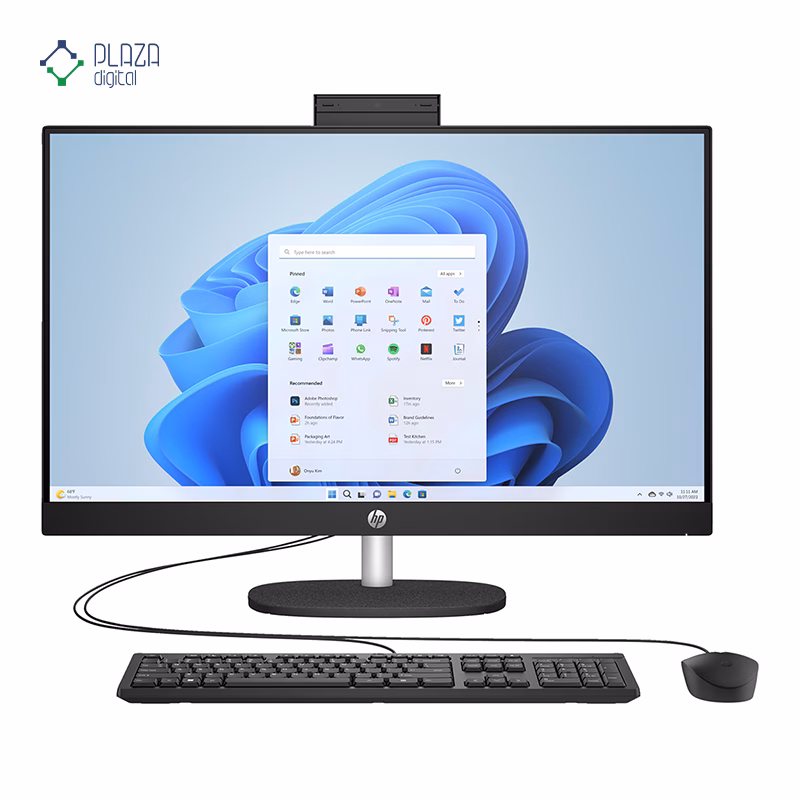 نمای جلو کامپیوتر All in One اچ پی 23.8 اینچی مدل CR0324nh i5 1334U 16GB 1TB پلازا دیجیتال