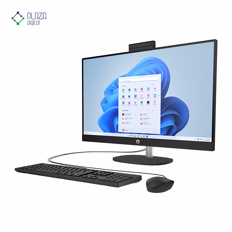 نمای راست کامپیوتر All in One اچ پی 23.8 اینچی مدل CR0324nh i5 1334U 16GB 1TB پلازا دیجیتال