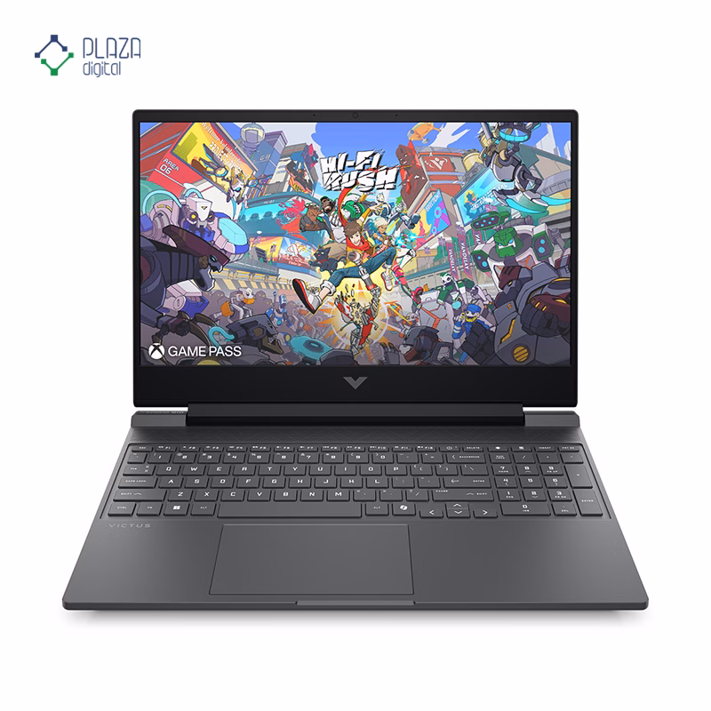 نمای جلو لپ تاپ گیمینگ اچ پی 15.6 اینچی مدل Victus 15t-fa200 Core 7 240H 64GB 2TB RTX5050 پلازا دیجیتال