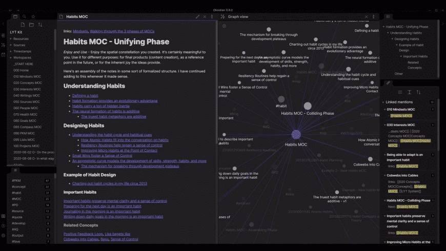 چند برنامه کاربردی مک بوک که هر کاربر باید داشته باشد 21 محیط کاری برنامه Obsidian