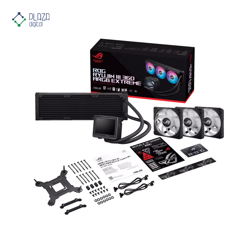 جعبه خنک کننده پردازنده مایع ایسوس مدل ROG RYUJIN III 360 ARGB Extreme پلازا دیجیتال