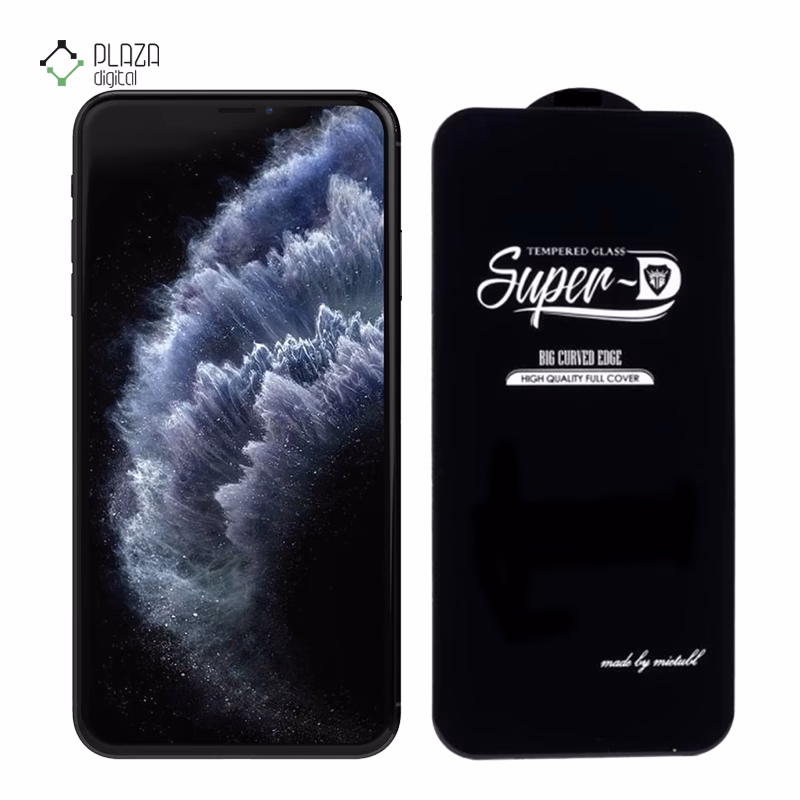 گلس شیشه ای گوشی اپل iPhone 11 Pro مدل Super D پلازادیجیتال