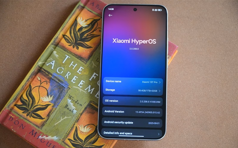 بررسی گوشی شیائومی 15T پرو 42 سیستم عامل گوشی شیائومی 15T پرو