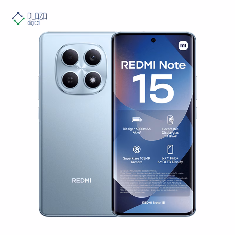 گوشی موبایل شیائومی مدل Redmi Note 15 4G ظرفیت 128 گیگابایت رم 8 گیگابایت - گلوبال آبی پلازا دیجیتال