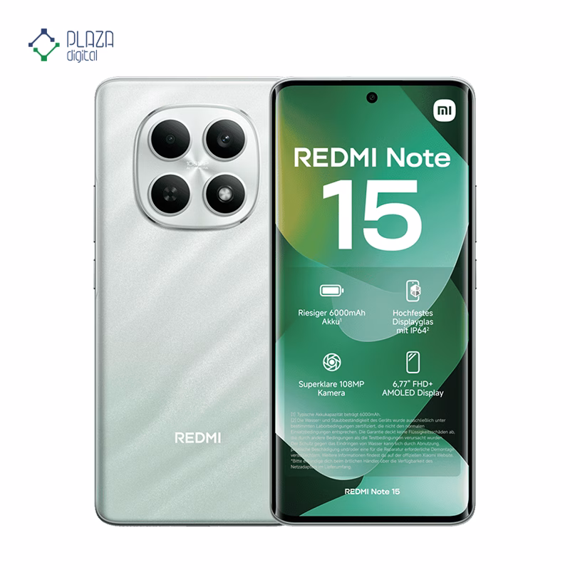 گوشی موبایل شیائومی مدل Redmi Note 15 4G ظرفیت 128 گیگابایت رم 8 گیگابایت - گلوبال سبز پلازا دیجیتال