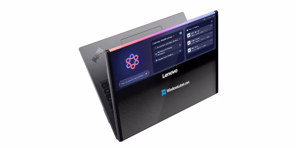 لپ تاپ رول شونده لنوو با نمایشگر کشویی