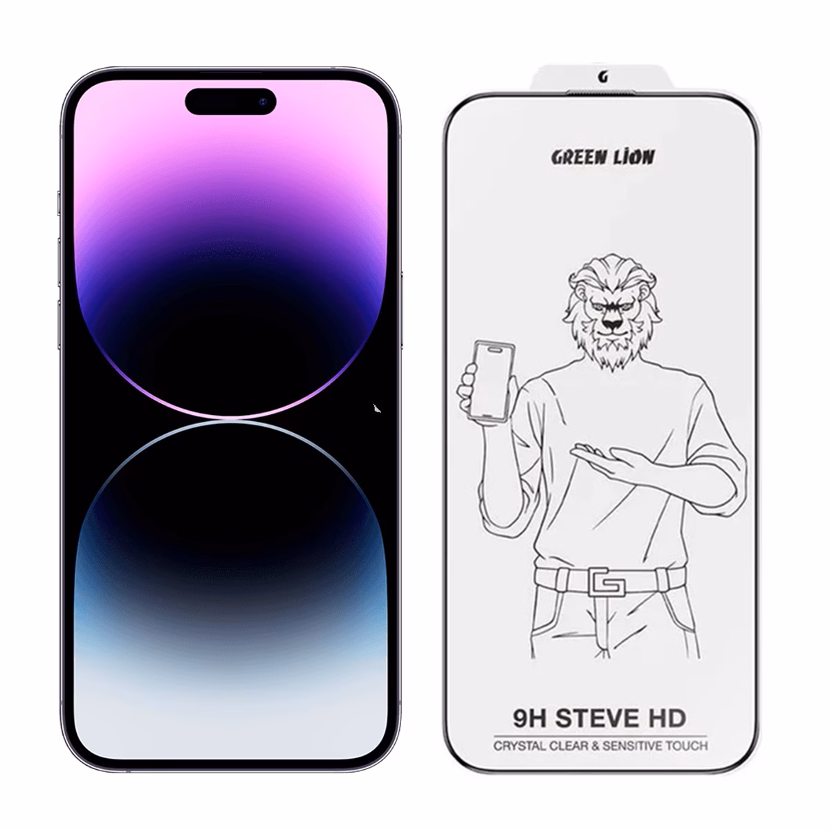 گلس گوشی اپل iPhone 14 Pro Max گرین لاین مدل 9H Steve