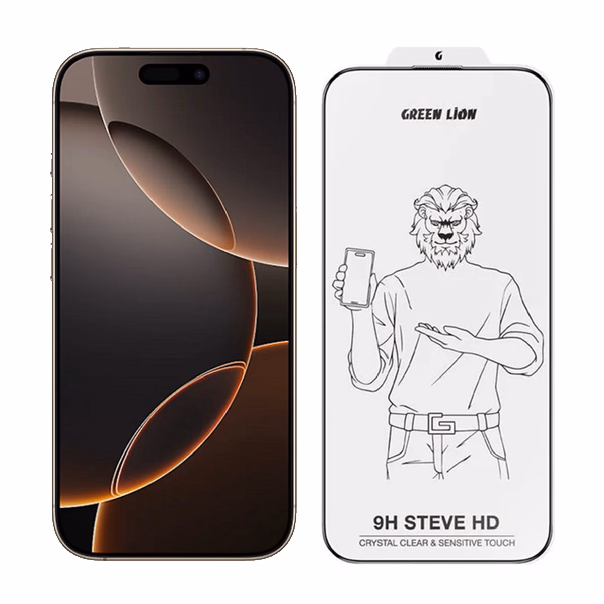 گلس گوشی اپل iPhone 16 Pro Max گرین لاین مدل 9H steve