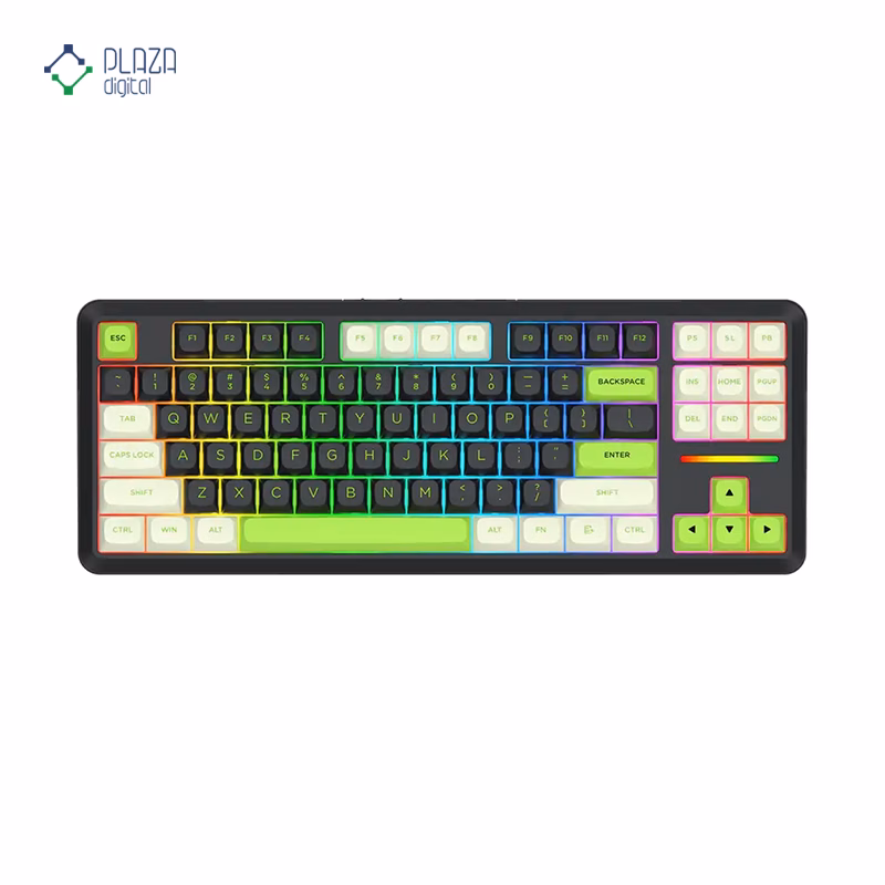 کیبورد گیمینگ بی سیم با سیم ردراگون مدل Wildslash Pro K734 BWG RGB پلازا دیجیتال