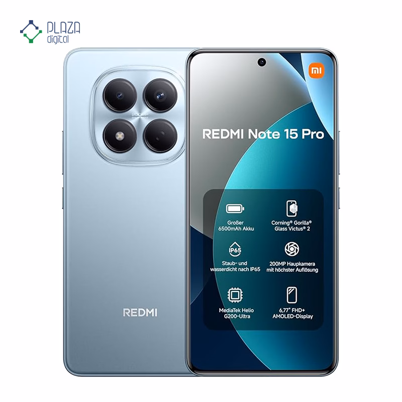 نمای جلو گوشی موبایل شیائومی مدل Redmi Note 15 Pro 4G ظرفیت 256 گیگابایت رم 12 گیگابایت - گلوبال پلازا دیجیتال