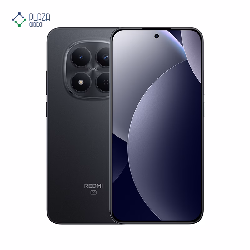نمای جلو گوشی موبایل شیائومی مدل Redmi Note 15 Pro 5G ظرفیت 256 گیگابایت رم 12 گیگابایت - گلوبال مشکی پلازا دیجیتال
