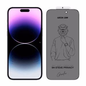 گلس گوشی اپل iPhone 14 Pro گرین لاین مدل 9H steve Privacy Glass پلازادیجیتال