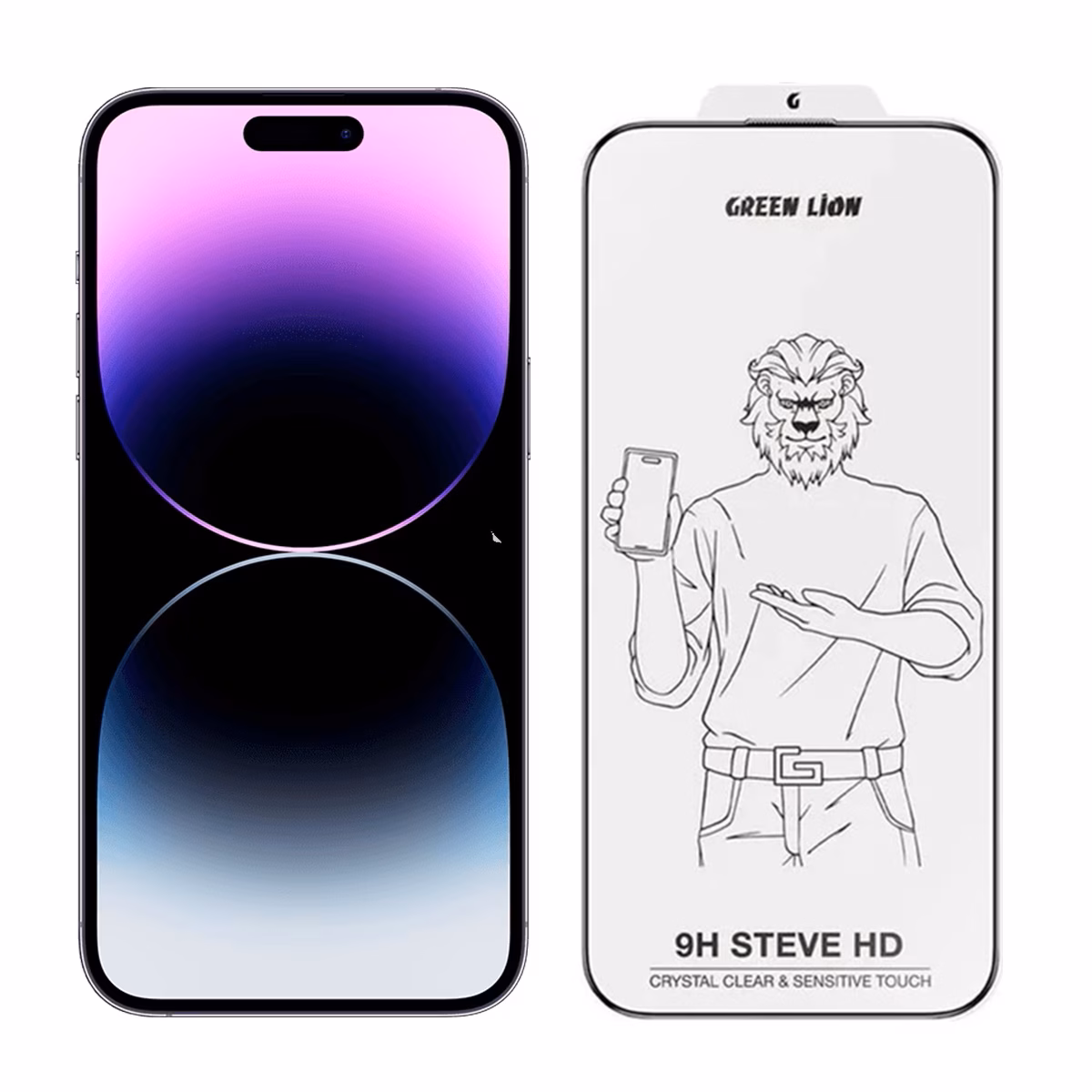 گلس گوشی اپل iPhone 14 Pro Max گرین لاین مدل Curved round