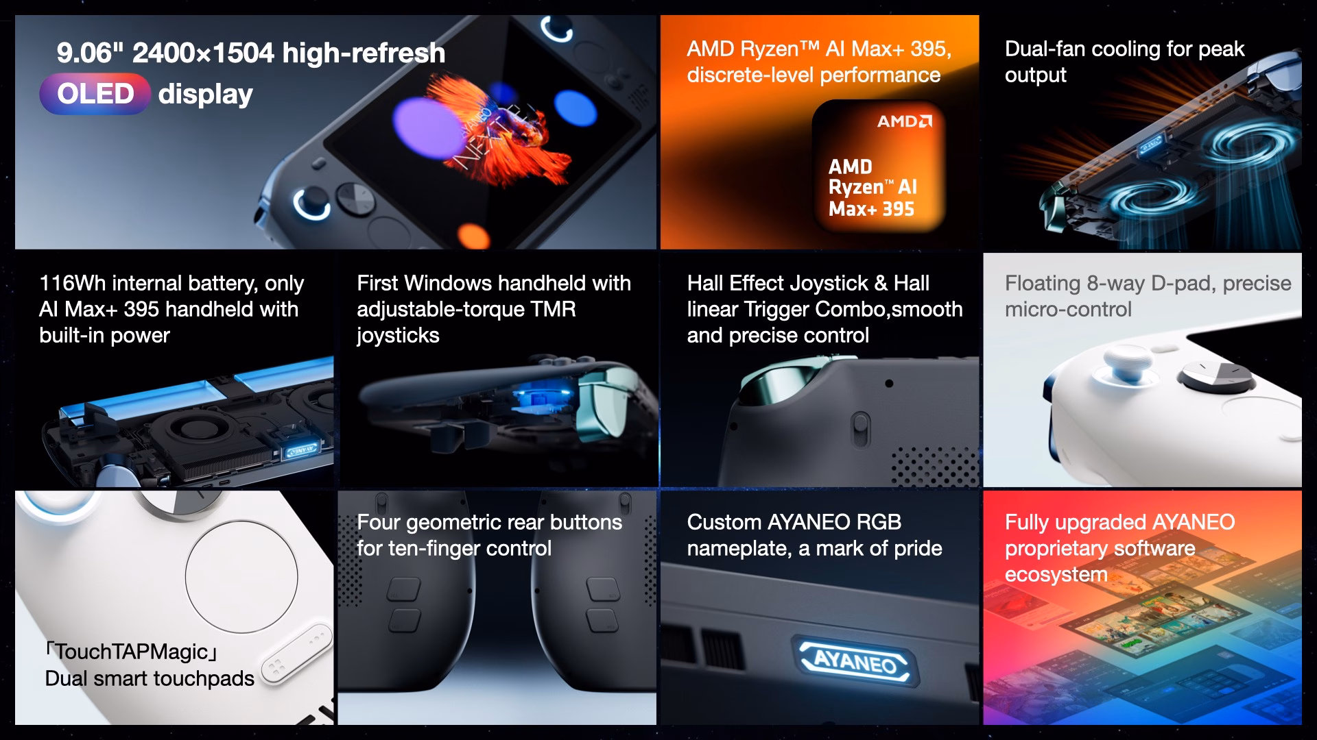 کنسول دستی AYANEO NEXT 2 معرفی شد؛ نمایشگر OLED و پردازندههای Ryzen AI Max 7 مشخصات کنسول دستی AYANEO NEXT 2