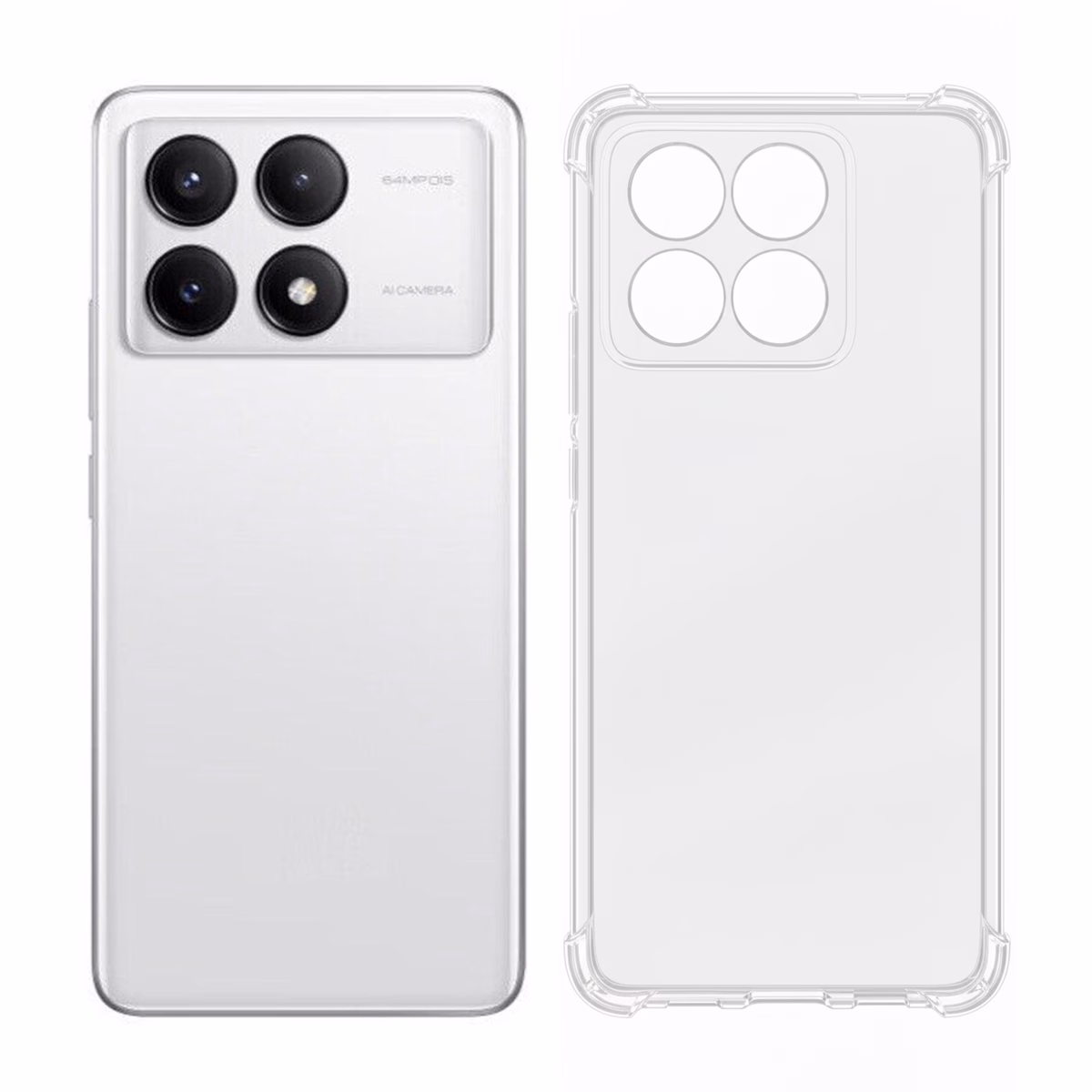 قاب ژله ای ناب مناسب برای گوشی شیایومی Redmi K70E / Poco X6 Pro