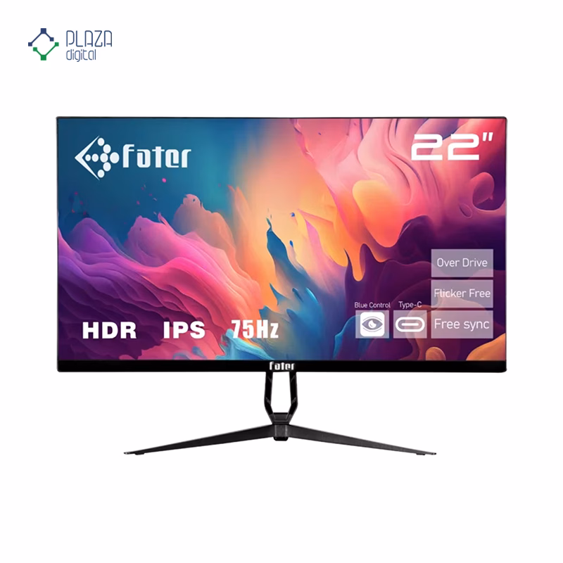 نمای جلو مانیتور فاطر 22 اینچ مدل F22-075B4 پلازا دیجیتال