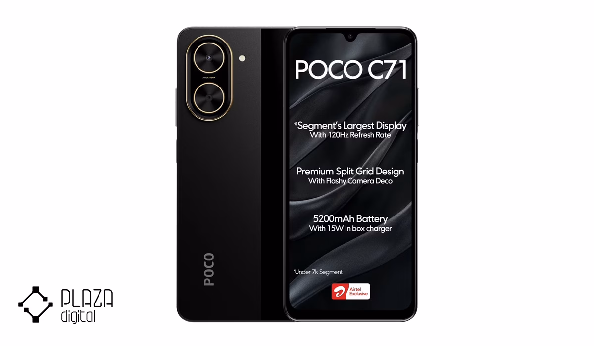گوشی شیائومی تا ۲۰ میلیون 11 Poco-C71-64GB-3GB-Mobile-Phone-Black-PlazaDigital