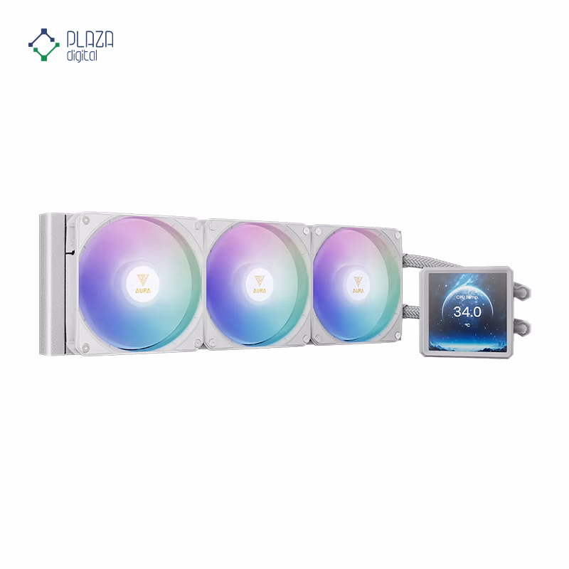 خنک کننده پردازنده مایع گیم دیاس مدل AURA GL360 LCD رنگ سفید پلازا دیجیتال