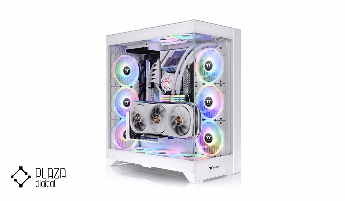 بهترین کیس گیمینگ ایران 13 کیس کامپیوتر گیمینگ ترمالتیک مدل CTE E660 MX Snow Mid Tower Chassis