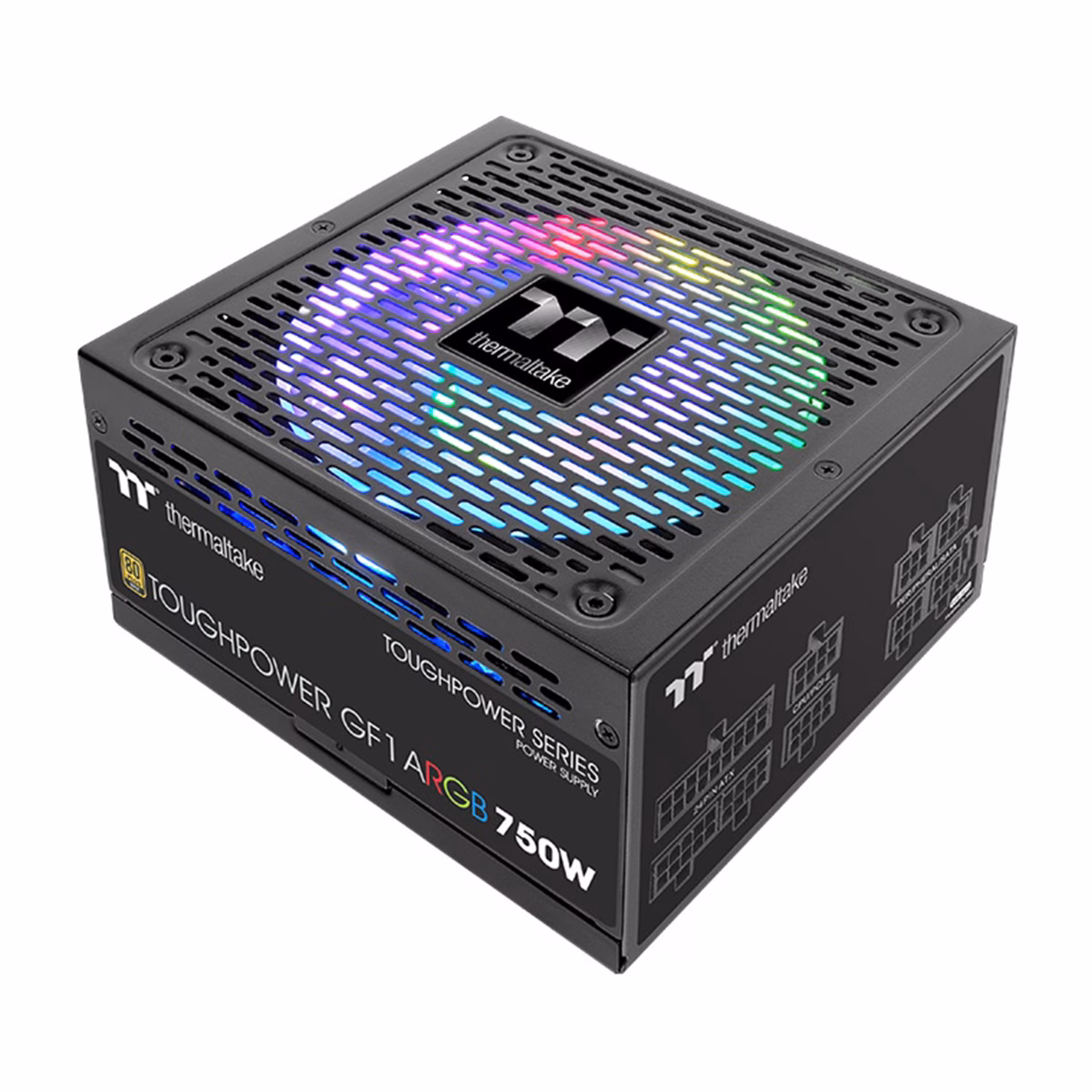 پاور کامپیوتر ترمالتیک مدل Toughpower GF1 ARGB 750W Gold - TT Premium Edition پلازا دیجیتال