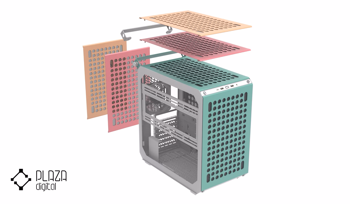 بهترین کیس مینی تاور و SFF برای اسمبل خانگی و گیمینگ 14 Cooler Master QUBE 500 Macaron
