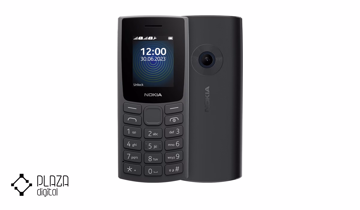 معرفی بهترین گوشی ایرانی 14 nokia-110-2024-fa-dual-sim-mobile-phone-assembled-in-iran-black-plazadigital