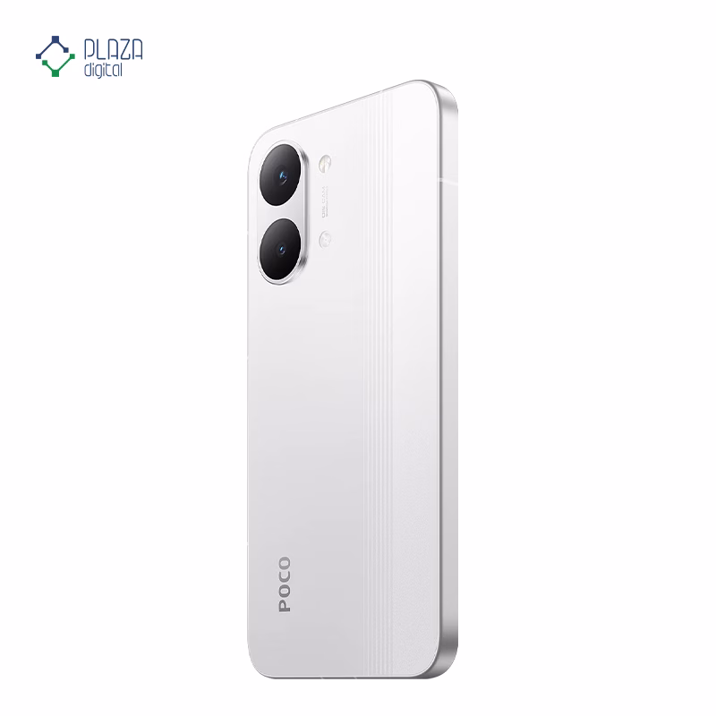 نمای پشت گوشی موبایل پوکو مدل Poco X8 Pro Max 5G ظرفیت 512 گیگابایت رم 12 گیگابایت سفید پلازا دیجیتال
