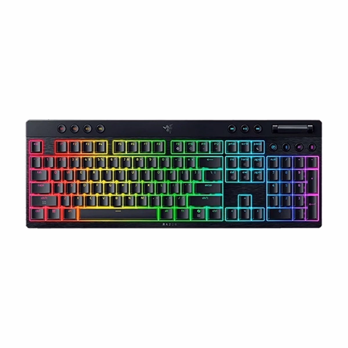 کیبورد بی سیم ریزر مدل Blackwidow V4 Low-Profile HyperSpeed Yellow Switch