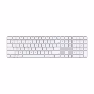 کیبورد اپل مدل Magic Keyboard with Touch ID and Numeric Keypad USB–C سفید پلازا دیجیتال