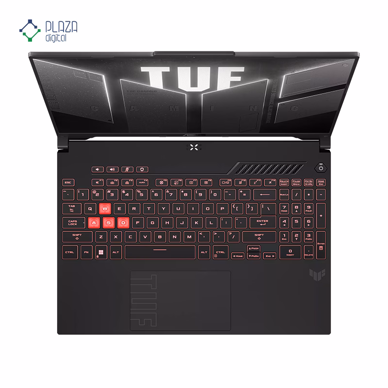 نمای کیبورد لپ تاپ ایسوس 16 اینچی مدل TUF Gaming A16 FA607NUQ R7 170 32GB 1TB RTX4050 پلازا دیجیتال