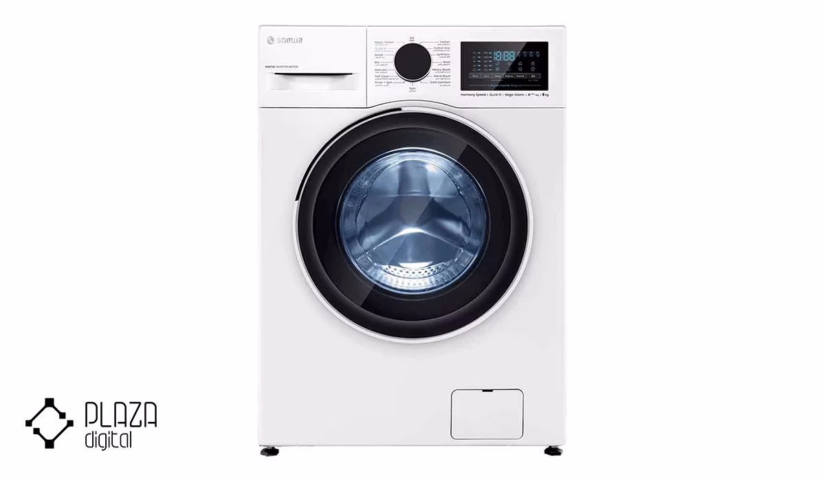 پرفروش ترین ماشین لباسشویی در ایران 17 ماشین لباسشویی اسنوا ۸ کیلویی مدل SWM-B80